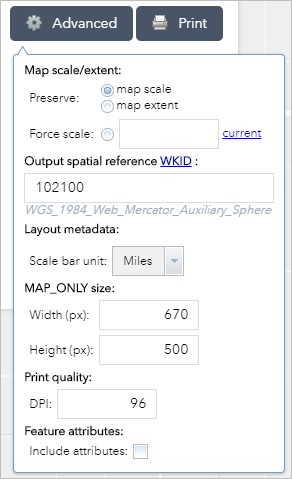 Advanced print options